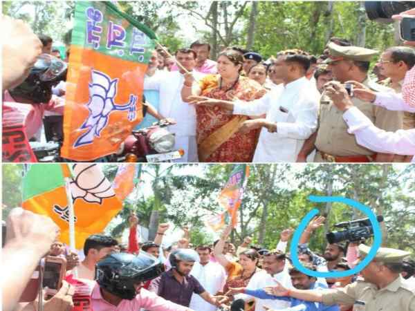 amethi smriti irani video viral with criminals amethi smriti irani video viral with criminals