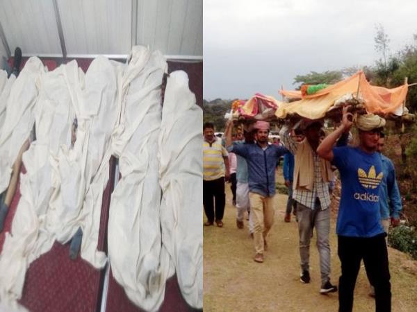 dharmshala kangra road accident 23 student with 4 others died Funeral done dharmshala kangra road accident 23 student with 4 others died Funeral done