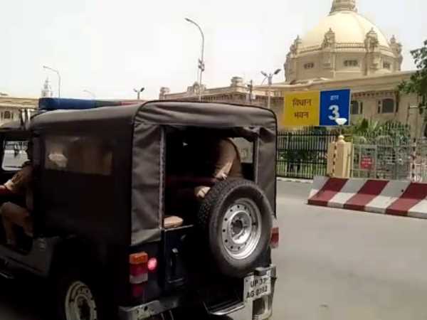 A man tried to self immolate himself in Lucknow A man tried to self immolate himself in Lucknow