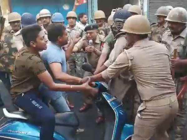 viral video Meerut SP city slaps young man viral video Meerut SP city slaps young man