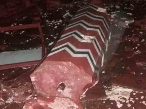 ताजमहल में भारी नुकसान हुआ है