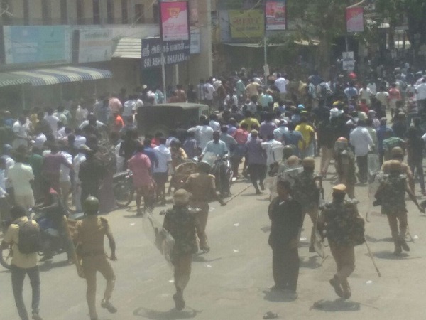 tamilnadu protest in Tuticcorin demanding closure of Sterlte Copper factory, one dead tamilnadu protest in Tuticcorin demanding closure of Sterlte Copper factory, one dead
