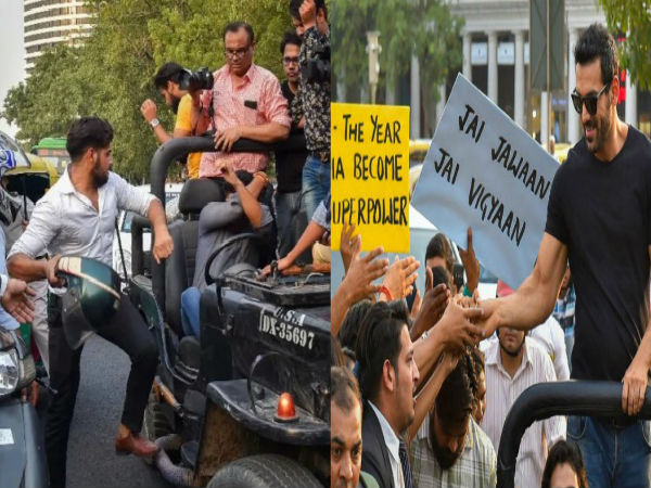 हेलमेट से जॉन के ड्राइवर की पिटाई
