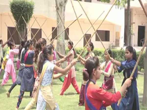 Women get weapons training at Vishwa Hindu Parishad Durga Vahini camp in Agra Women get weapons training at Vishwa Hindu Parishad Durga Vahini camp in Agra