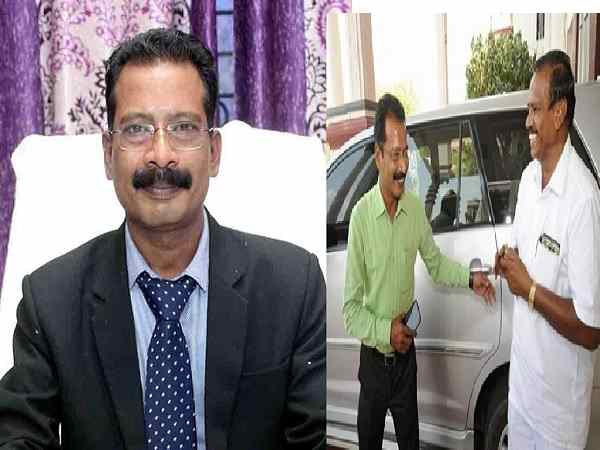 tamilnadu: collector drove his driver himself on his retirement tamilnadu: collector drove his driver himself on his retirement