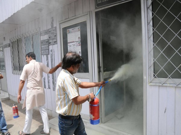 New Delhi Fire Breaks Out At All India Congress Committee Headquarters New Delhi Fire Breaks Out At All India Congress Committee Headquarters