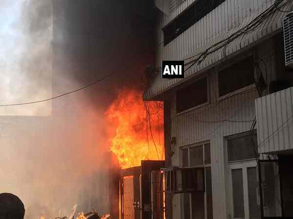 Punjab: Fire breaks out in a furniture godown in Ludhiana Punjab: Fire breaks out in a furniture godown in Ludhiana