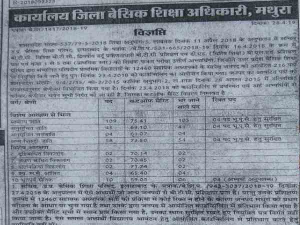 mathura big scam found in joining of primary teacher recruitment mathura big scam found in joining of primary teacher recruitment
