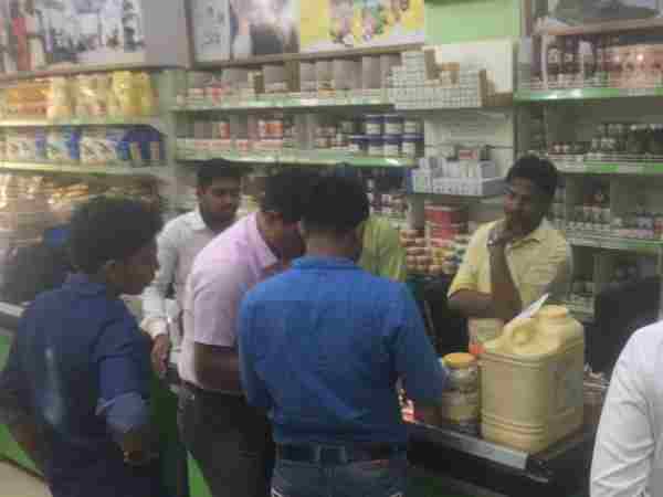 Raid on expired product of patanjali in Allahabad Raid on expired product of patanjali in Allahabad