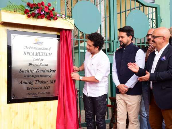 Sachin Tendulkar laid foundation of Cricket Museum in Himachal Sachin Tendulkar laid foundation of Cricket Museum in Himachal