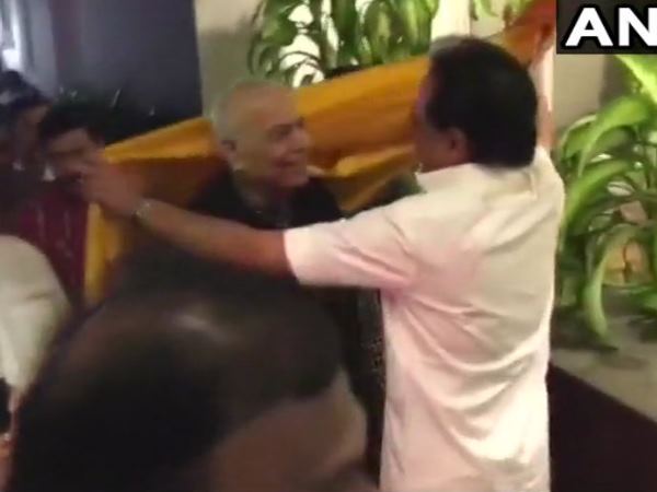 Yashwant Sinha, ,Shatrughan Sinha, DMK, MK Stalin, Chennai, TamilNadu Yashwant Sinha, ,Shatrughan Sinha, DMK, MK Stalin, Chennai, TamilNadu