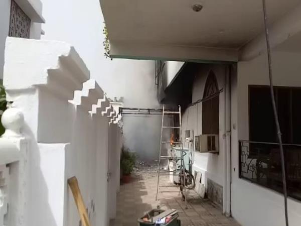 lucknow former minister ahmed hasan house set on fire lucknow former minister ahmed hasan house set on fire