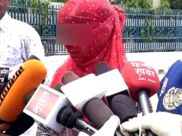 Gang rape victim went to meet CM Yogi in Lucknow Gang rape victim went to meet CM Yogi in Lucknow