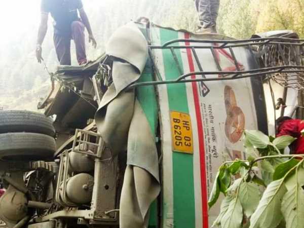 HRTC bus accident 4 people dead, 26 injured in shimla HRTC bus accident 4 people dead, 26 injured in shimla