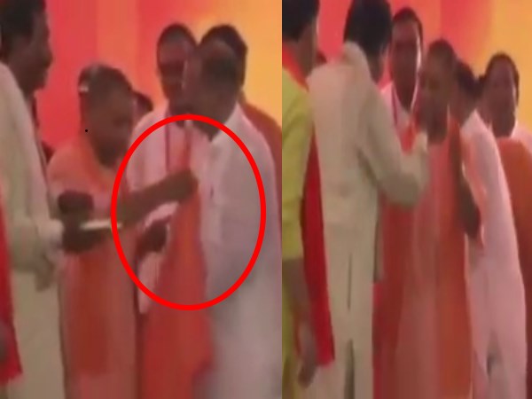 105 योजनाओं का किया लोकार्पण, माला पहनाना चाहा तो झटक दिया हाथ