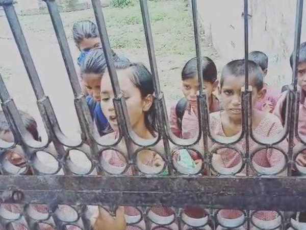 many students locked inside government school in bareilly many students locked inside government school in bareilly