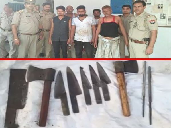 hapur police arrested 5 cow slaughter including a home guard hapur police arrested 5 cow slaughter including a home guard