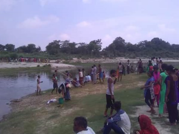 two children died in sai river in pratapgarh two children died in sai river in pratapgarh