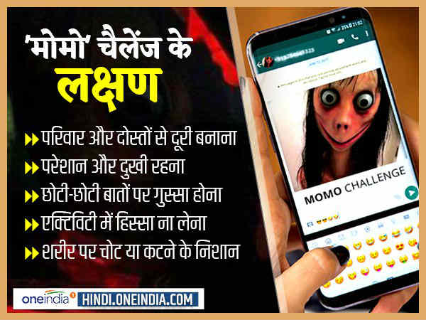 'मोमो' चैलेंज के लक्षण