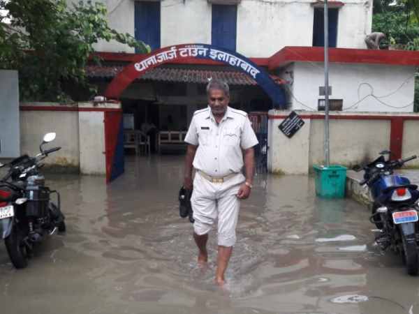 water logged streets in Allahabad city following heavy rainfall water logged streets in Allahabad city following heavy rainfall