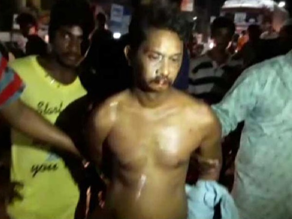 Andhra Pradesh teacher beaten up and stripped paraded naked after allegedly raping students Andhra Pradesh teacher beaten up and stripped paraded naked after allegedly raping students