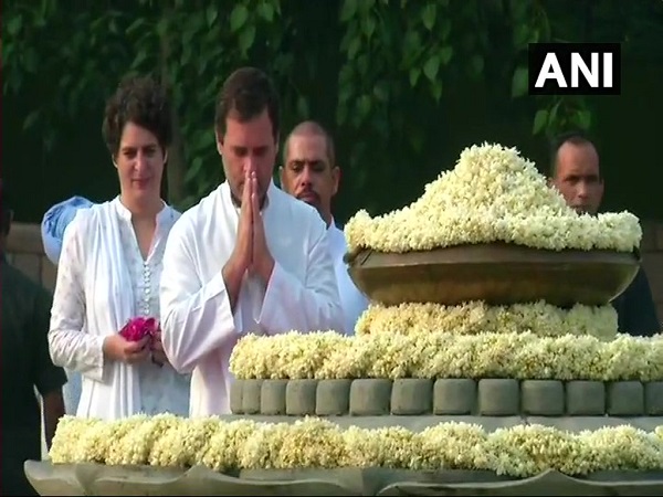 rajiv gandhi birth anniversary: sonia gandhi rahul gandhi paying tribute at Veer Bhumi rajiv gandhi birth anniversary: sonia gandhi rahul gandhi paying tribute at Veer Bhumi