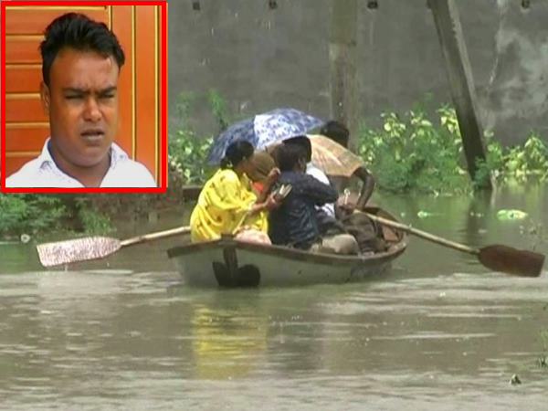 due to heavy rain people of kanpur makdi kheda uses boat for travelling due to heavy rain people of kanpur makdi kheda uses boat for travelling