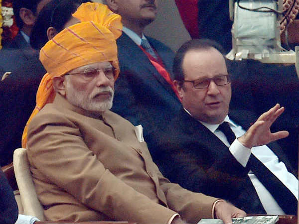 जनवरी 2016 में भारत आए थे होलांद