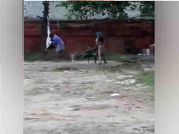 Viral video of the animal being sacrificed Viral video of the animal being sacrificed