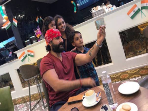 saif ali khan visited to devi ahilya airport Indore shown his ID card saif ali khan visited to devi ahilya airport Indore shown his ID card