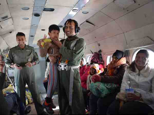 airforce recued people who are stranded for six days in himachal airforce recued people who are stranded for six days in himachal