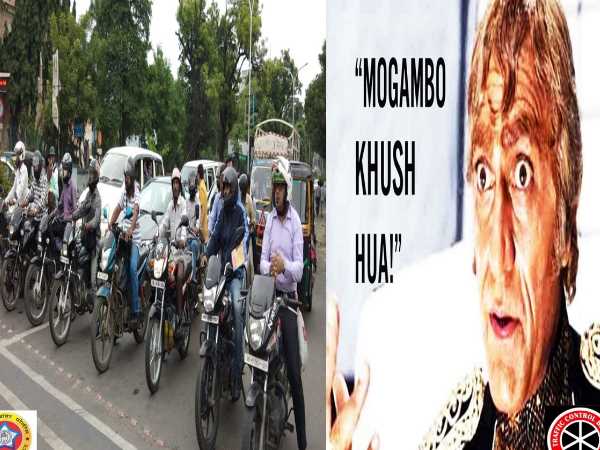 after Gabbar singh Nagpur Traffic police new poster, says mogambo khush hua after Gabbar singh Nagpur Traffic police new poster, says mogambo khush hua