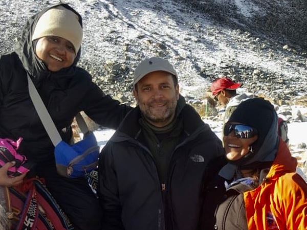 राहुल की यात्रा के कई वीडियो सामने आए