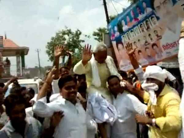 bjp mla surendra singh support to bharat bandh bjp mla surendra singh support to bharat bandh