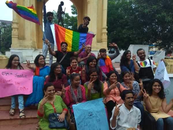 after the verdict of supreme court on article 377 LGBT people celebrated in lucknow after the verdict of supreme court on article 377 LGBT people celebrated in lucknow