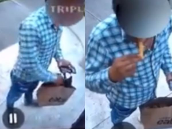 खाना निकालकर खाने लगा डिलीवरी ब्वॉय