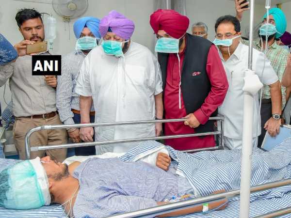 हादसे में घायल लोगों से मिलने पहुंचे पंजाब के सीएम