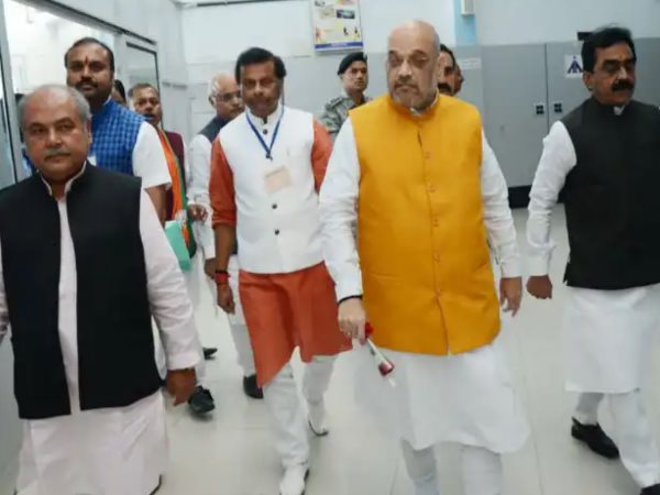BJP president amit Shah reached to scindia stronghold area starts political rally of Gwalior-Chambal BJP president amit Shah reached to scindia stronghold area starts political rally of Gwalior-Chambal