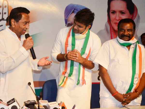 Arjun Arya joins Congress in Bhopal Arjun Arya joins Congress in Bhopal