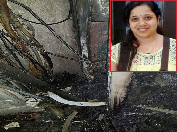 fire broke out in tulip orange society gururgam, woman dies due to smoke inhalation fire broke out in tulip orange society gururgam, woman dies due to smoke inhalation