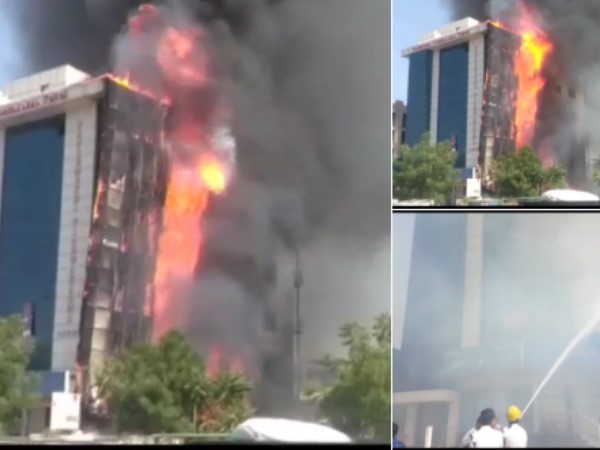 Fire breaks out in a building complex in Shastri Nagar area in Jodhpur Fire breaks out in a building complex in Shastri Nagar area in Jodhpur