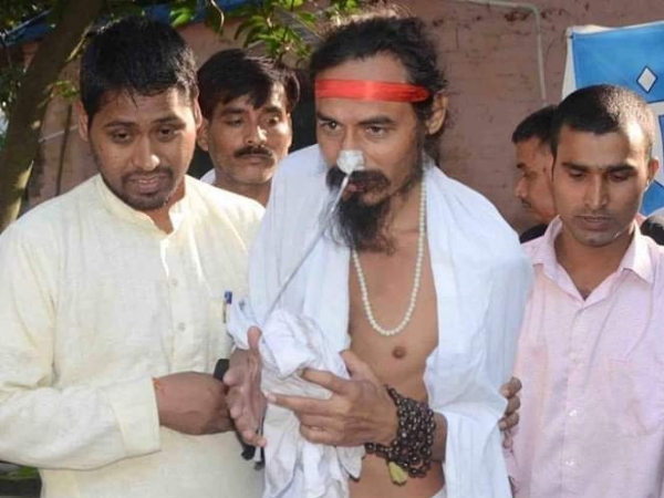 Sant Gopal Das who is on an indefinite fast to save river Ganga has been admitted to AIIMS Sant Gopal Das who is on an indefinite fast to save river Ganga has been admitted to AIIMS