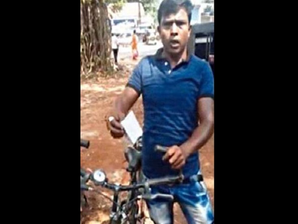kerala police fines bicycle rider for over speeding and riding without helmet kerala police fines bicycle rider for over speeding and riding without helmet