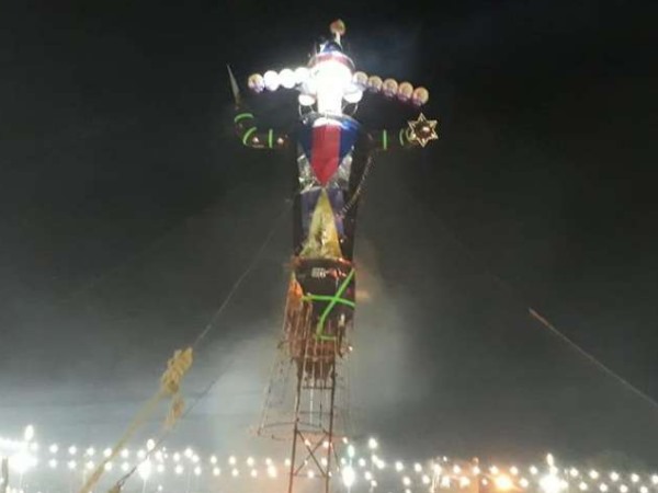 due to Amritsar train accident Ravan was burnt half in moradabad due to Amritsar train accident Ravan was burnt half in moradabad