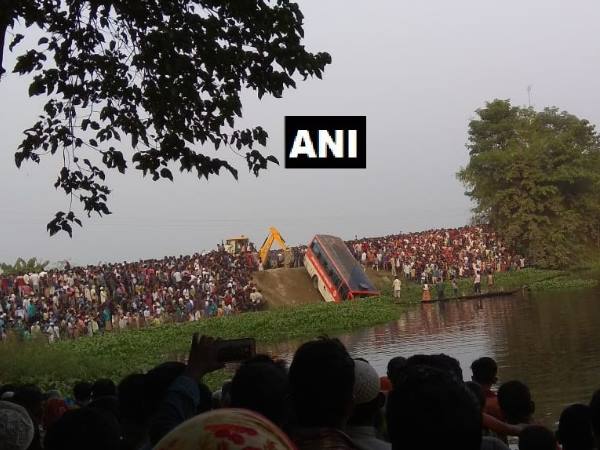 Assam Transport Corporation bus fell in pond several dead more than 20 injured Assam Transport Corporation bus fell in pond several dead more than 20 injured