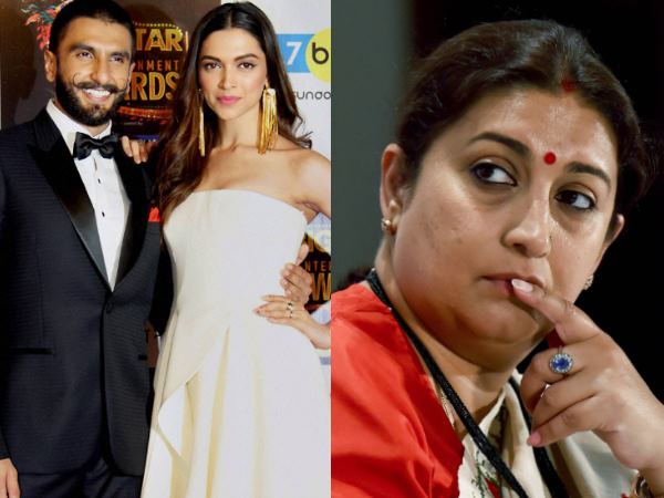 Deepika Padukone, Ranveer Singh, Smriti Irani Deepika Padukone, Ranveer Singh, Smriti Irani