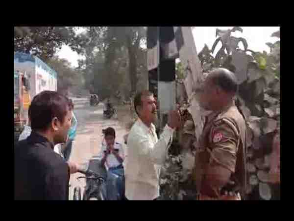 video viral of bjp leader misconduct against daroga video viral of bjp leader misconduct against daroga