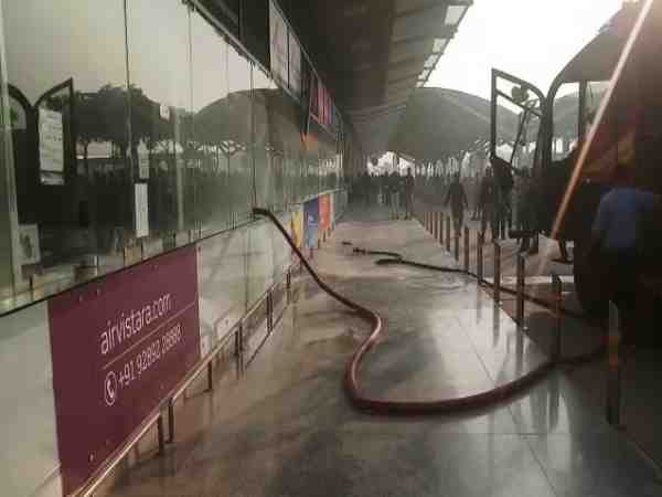 fire at the air india ticket counter in varanasi airport fire at the air india ticket counter in varanasi airport