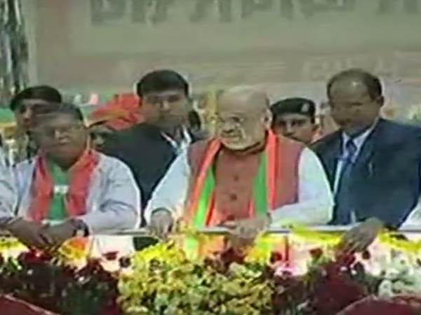 BJP Amit Shah road show campaign in Udaipur Rajasthan Elections 2018 BJP Amit Shah road show campaign in Udaipur Rajasthan Elections 2018