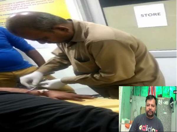 Haryana: A peon of Rohtak Civil Hospital stitched a patients in presence of the doctor Haryana: A peon of Rohtak Civil Hospital stitched a patients in presence of the doctor